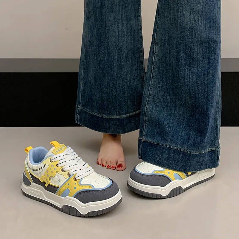Lycakington Anti Slip Wear Resistant Low Top Skateboard Shoes Women's-2
