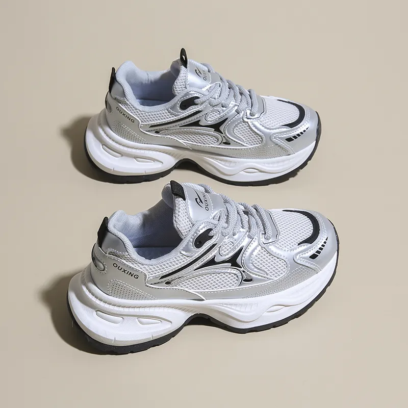 Lycakington Abrasion Resistant Height Increasing Low Top Chunky Sneakers Women's-6