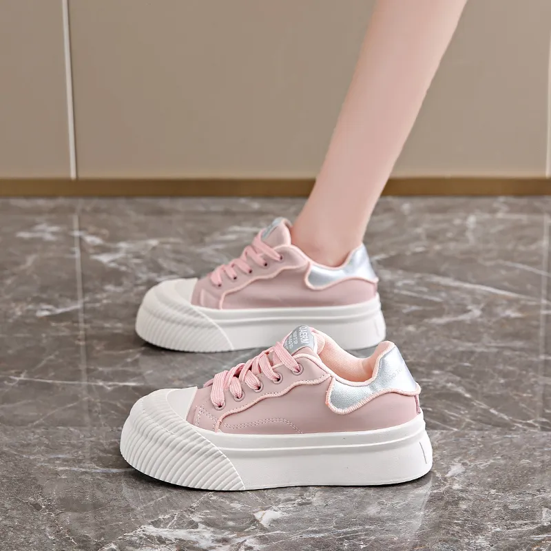 Lycakington Abrasion Resistant Height Increasing Low Top Skateboard Shoes Women's-11