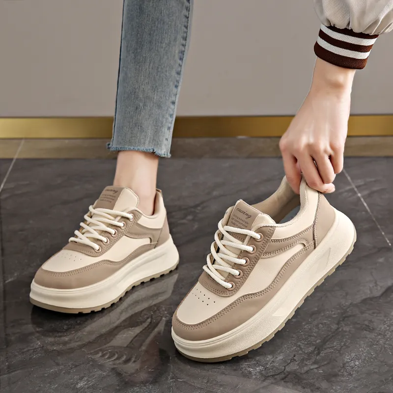Lycakington Anti Slip And Wear Resistant Height Increasing Low Top Skateboard Shoes Women's-7