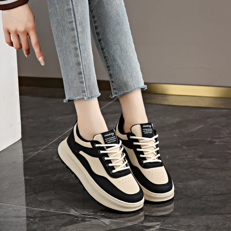 Lycakington Anti Slip And Wear Resistant Height Increasing Low Top Skateboard Shoes Women's-4
