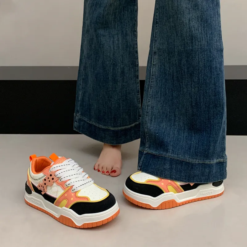 Lycakington Anti Slip Wear Resistant Low Top Skateboard Shoes Women's-7