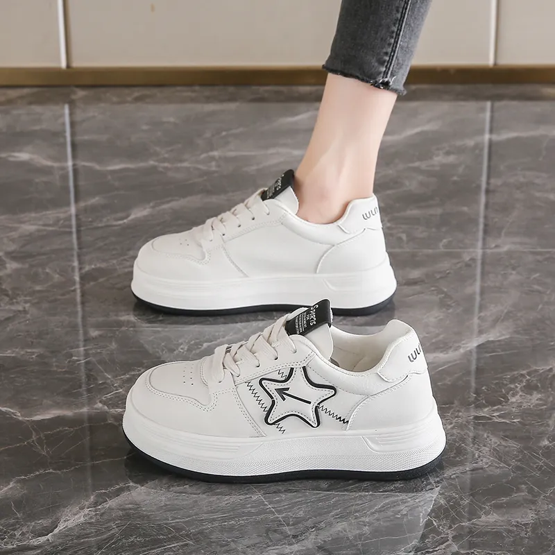 Lycakington Height Increasing Anti Slip And Wear Resistant Low Top Skateboard Shoes Women's-1