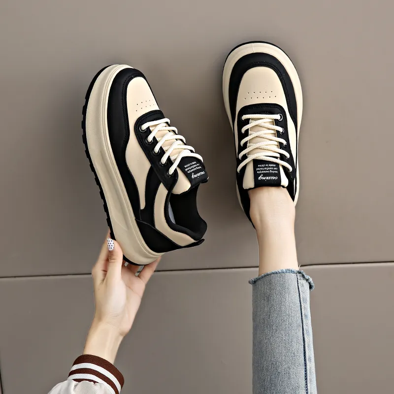 Lycakington Anti Slip And Wear Resistant Height Increasing Low Top Skateboard Shoes Women's-2