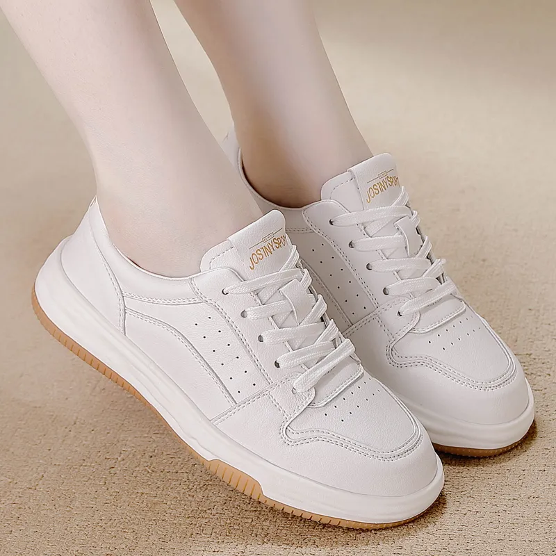 Lycakington Slip Resistant Low Top Skateboard Shoes Unisex White-2