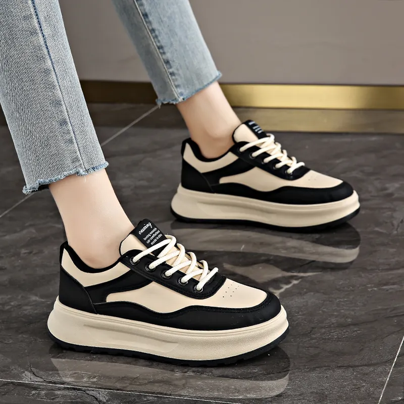 Lycakington Anti Slip And Wear Resistant Height Increasing Low Top Skateboard Shoes Women's-3