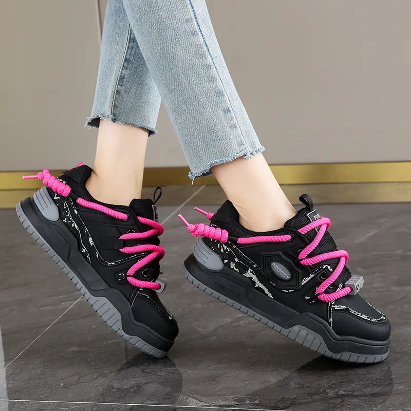 Lycakington Anti Slip Wear Resistant Low Top Skateboard Shoes Women's-13