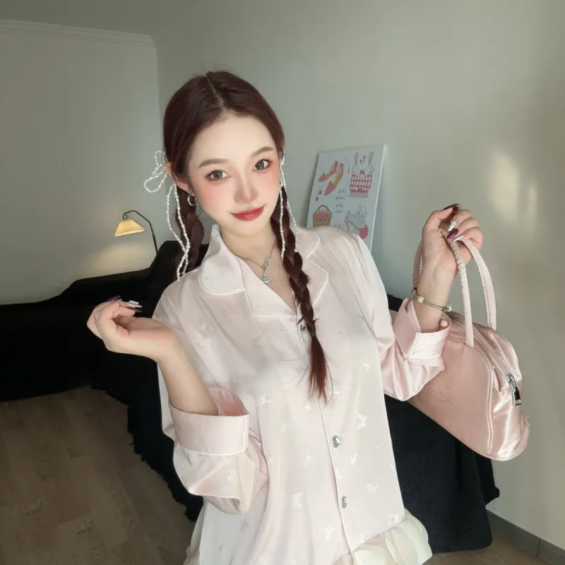 Kosrood Pajama Set Women's Shopping Bag Light Pink-6