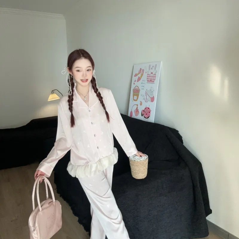 Kosrood Pajama Set Women's Shopping Bag Light Pink-7