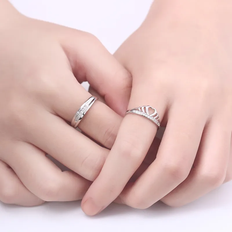 FBRUE 925 Sterling Silver Rings Unisex-9