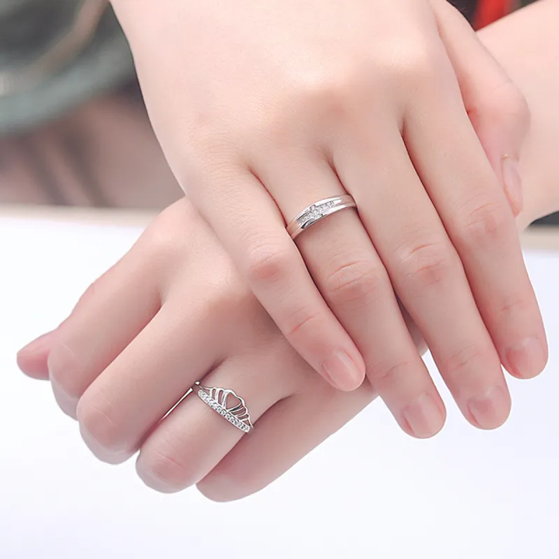 FBRUE 925 Sterling Silver Rings Unisex-10