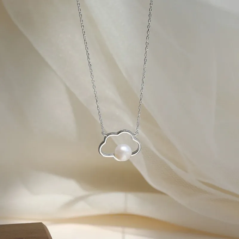 FBRUE 925 Silver Pearls Necklaces Women's-2