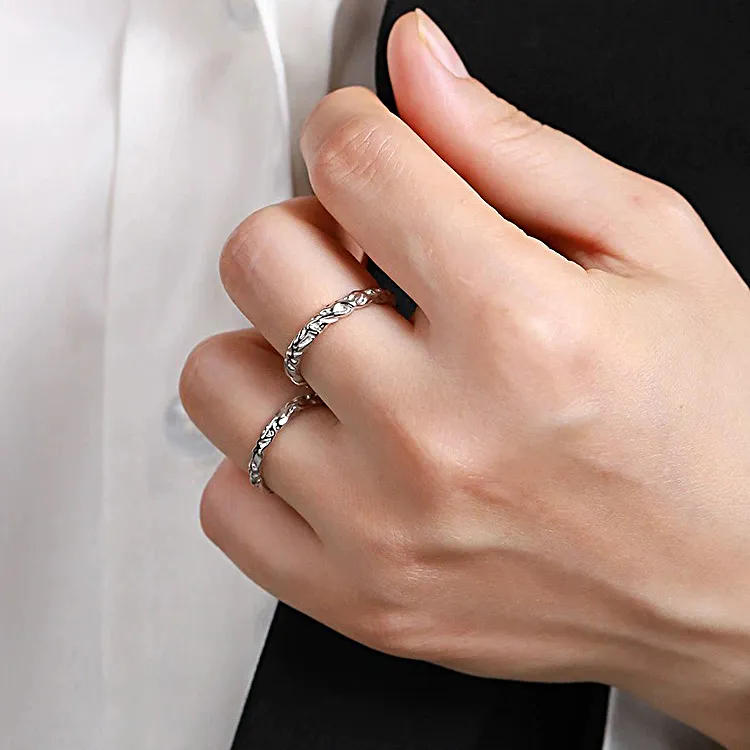 FBRUE 999 Fine Silver Rings Unisex-5