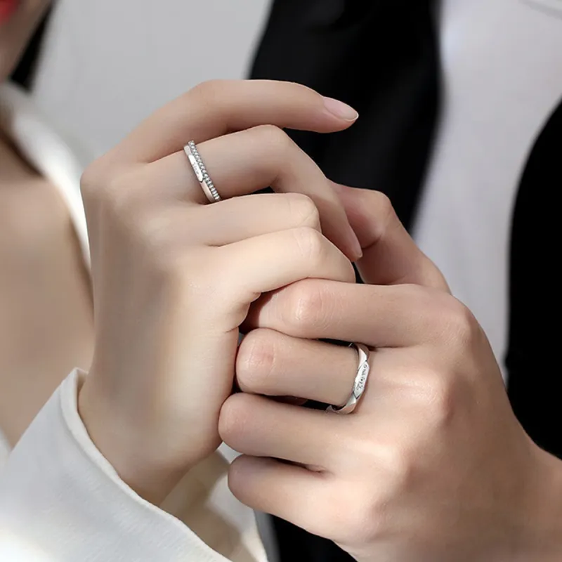 FBRUE 925 Sterling Silver Rings Unisex-3