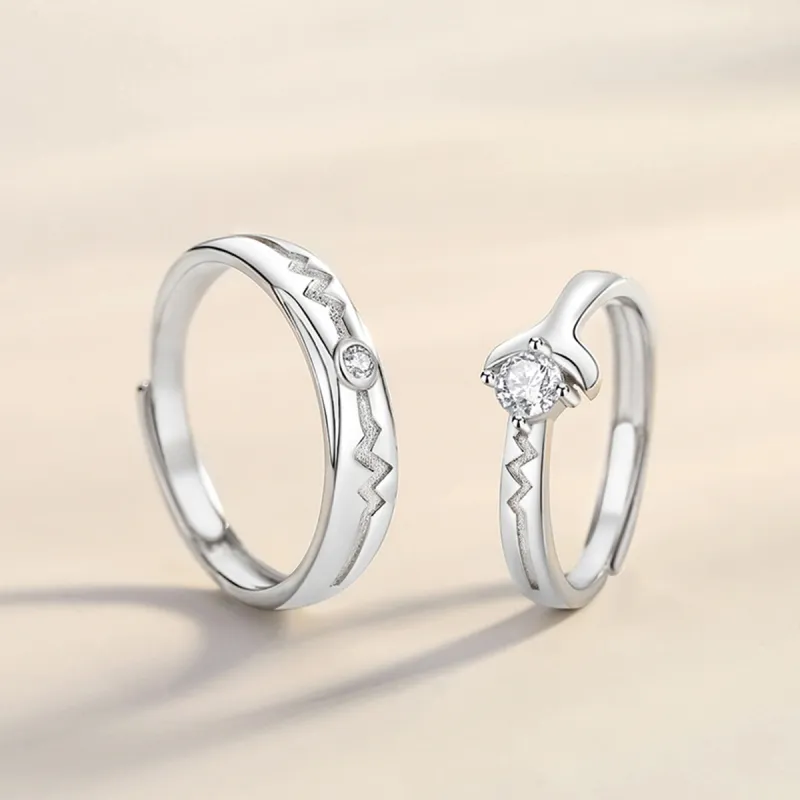 FBRUE 925 Sterling Silver Rings Unisex-1