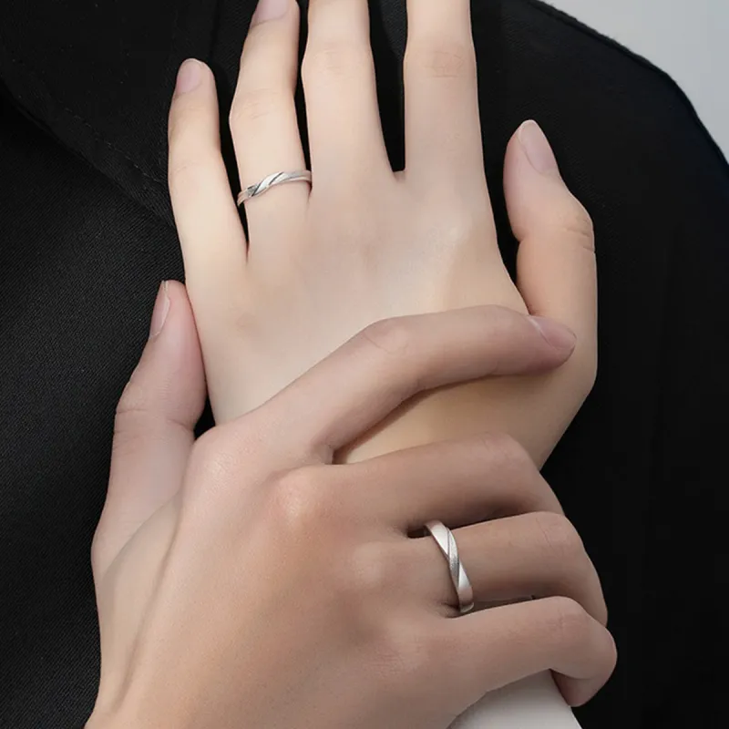 FBRUE 925 Sterling Silver Rings Unisex-3