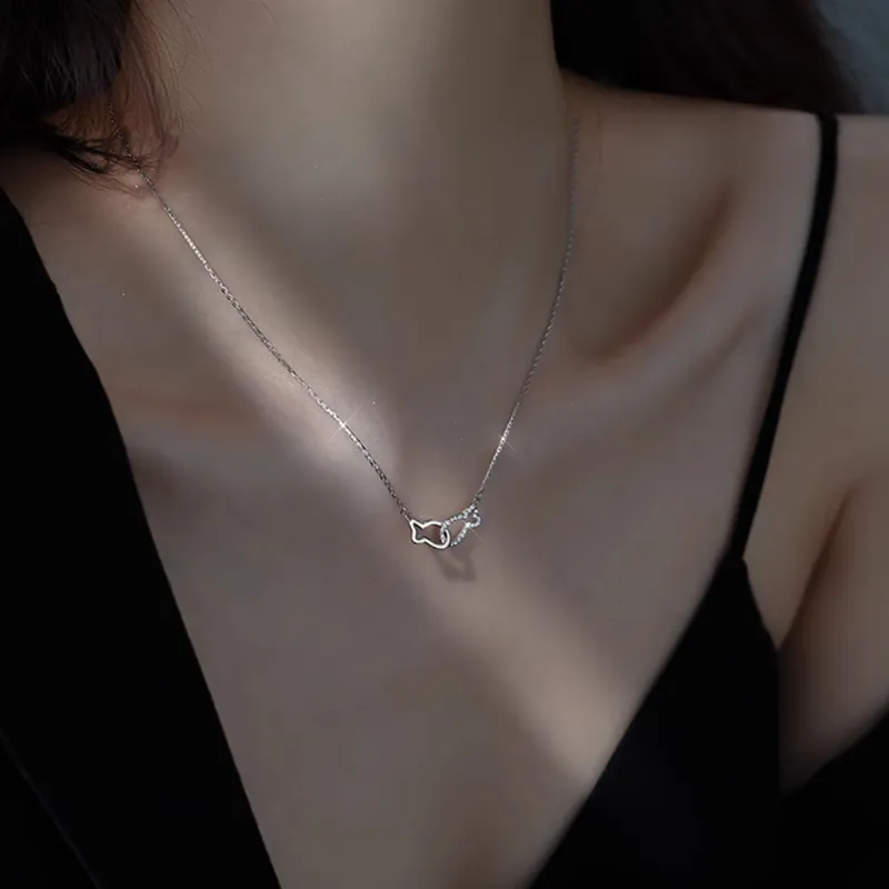 FBRUE S999 Fine Silver Sterling Silver Necklaces Women's-1