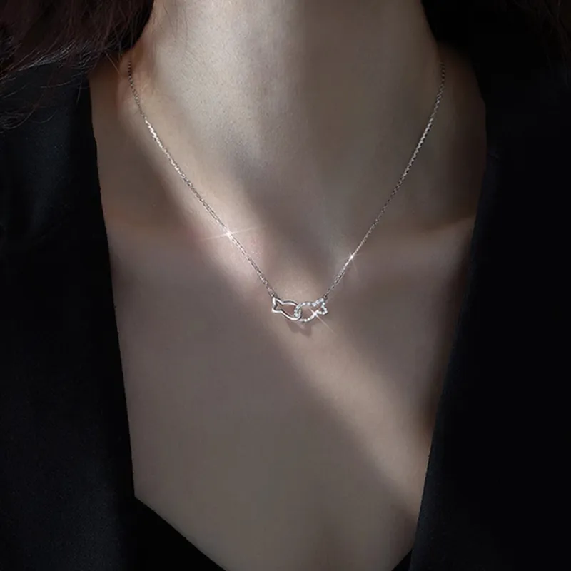 FBRUE S999 Fine Silver Sterling Silver Necklaces Women's-5