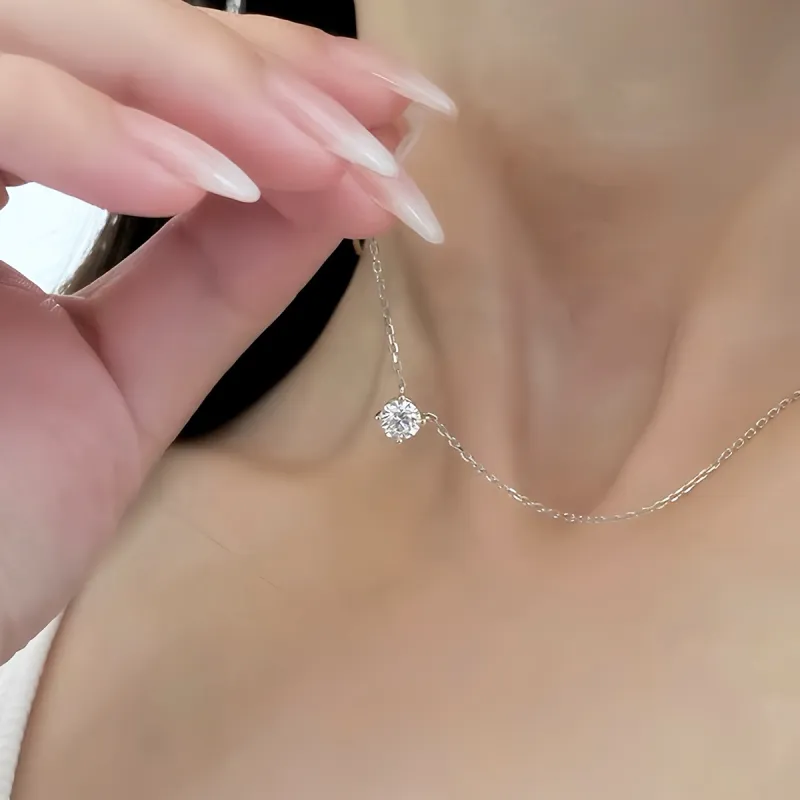 FBRUE Collarbone Chain Sterling Silver Necklaces Women's-2