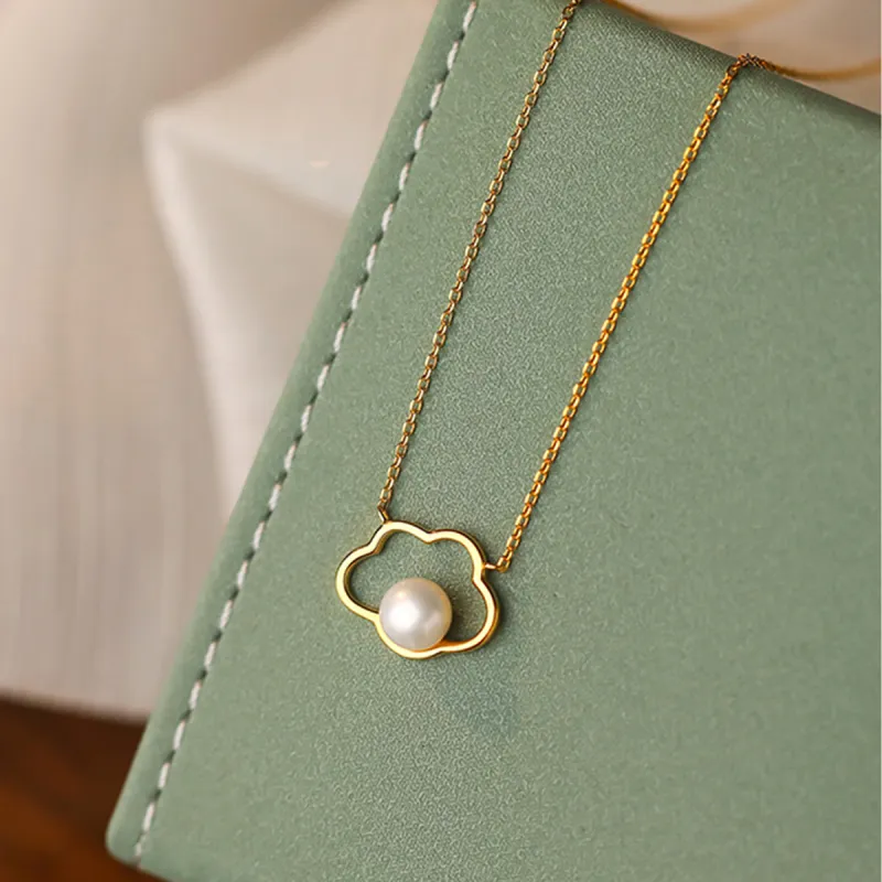 FBRUE 925 Silver Pearls Necklaces Women's-8