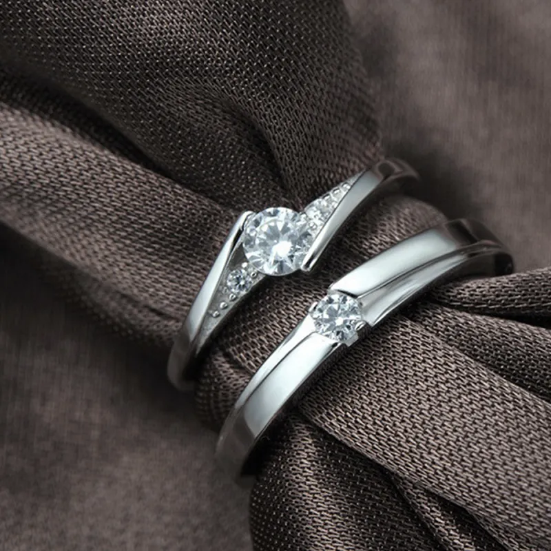FBRUE Zircon Diamond Ring Rings Unisex-10