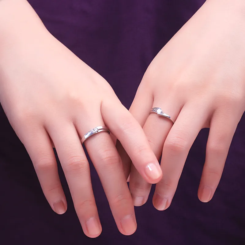 FBRUE Zircon Diamond Ring Rings Unisex-8