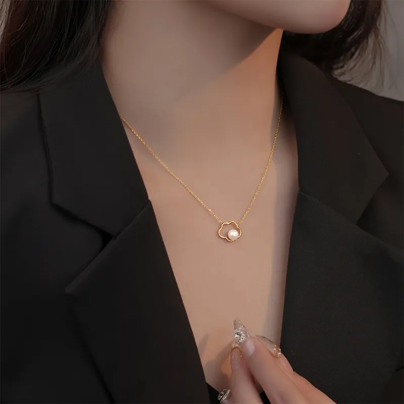 FBRUE 925 Silver Pearls Necklaces Women's-9