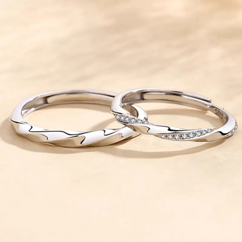 FBRUE 925 Sterling Silver Rings Unisex-3