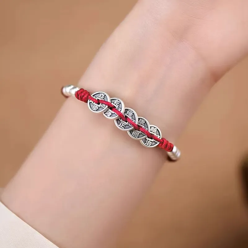 FBRUE 999 Fine Silver Bracelets Unisex-5