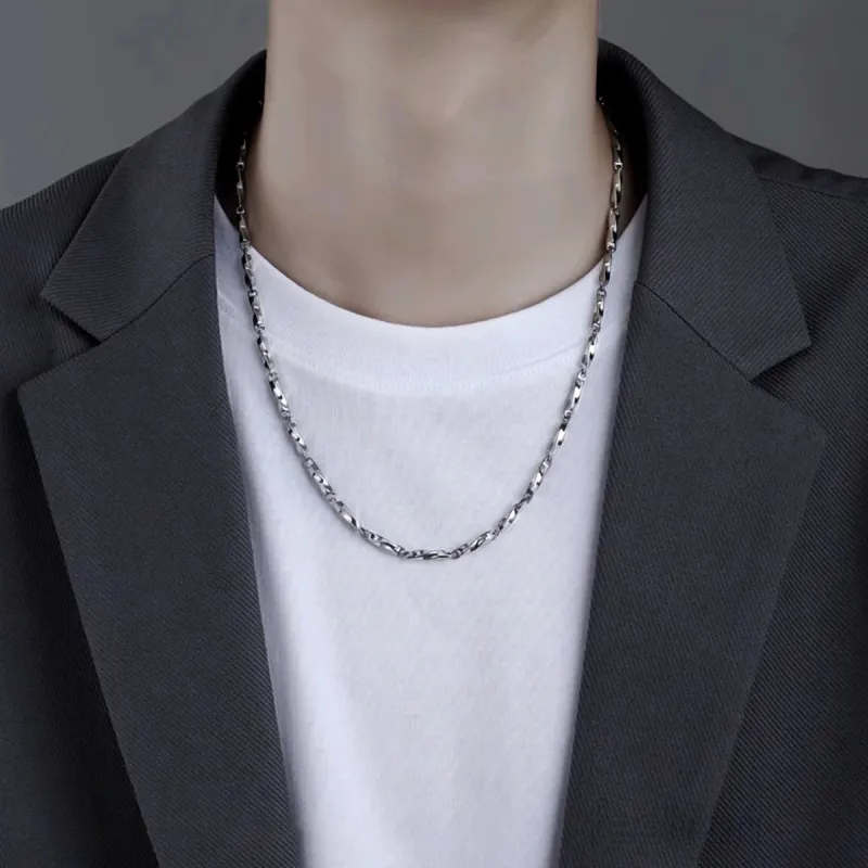 FBRUE Titanium Steel Necklaces Unisex-6