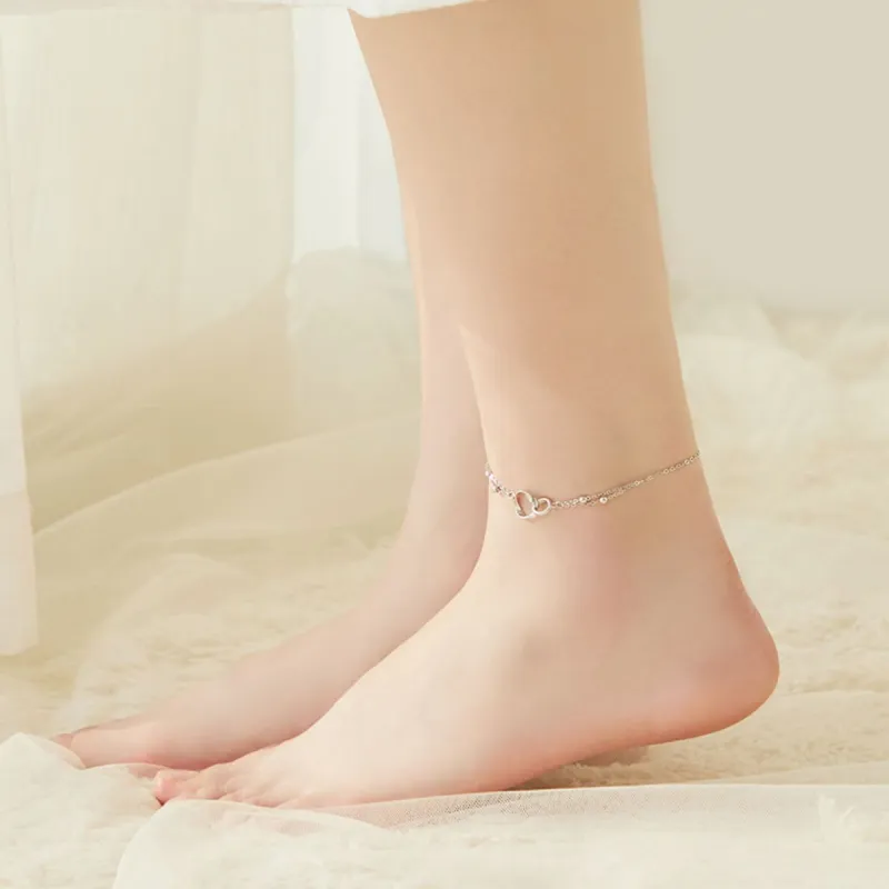 FBRUE S925 Silver Anklets Unisex-4