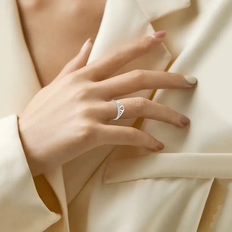 FBRUE 925 Sterling Silver Rings Unisex-3