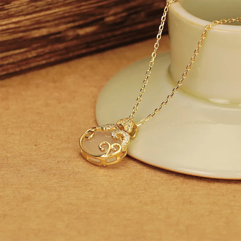 FBRUE White Jade Bodhi Necklaces Unisex-4
