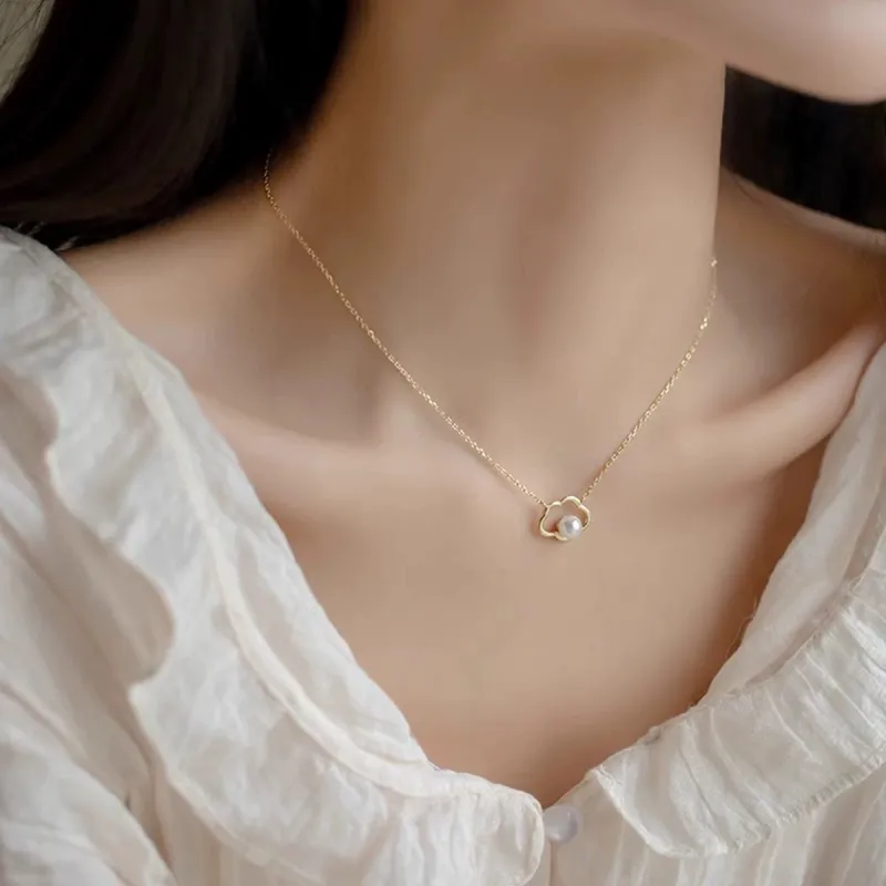 FBRUE 925 Silver Pearls Necklaces Women's-1
