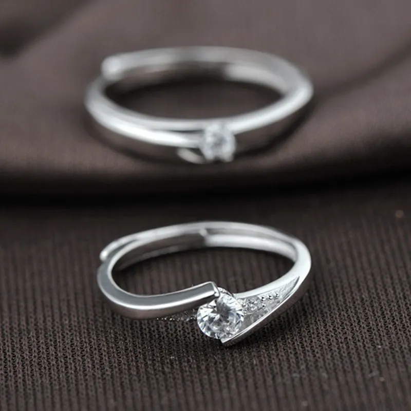 FBRUE Zircon Diamond Ring Rings Unisex-12