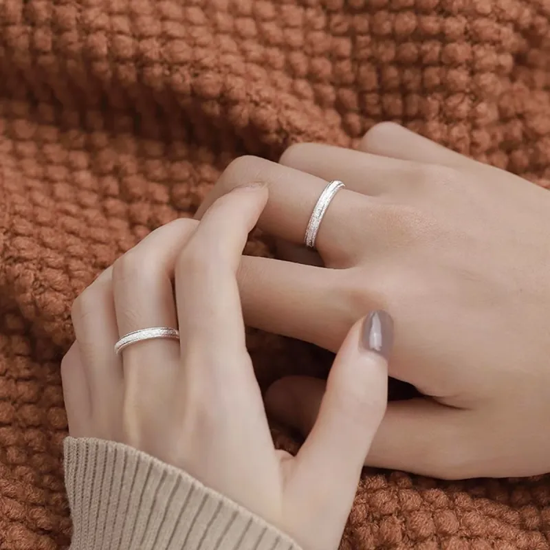 FBRUE 925 Sterling Silver Rings Unisex-5