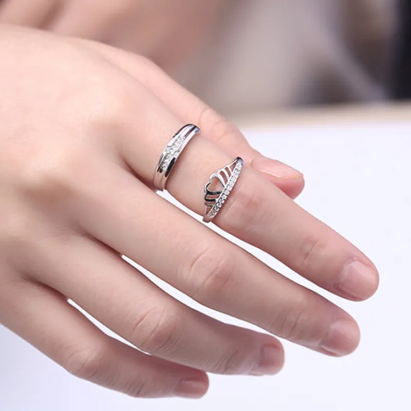 FBRUE 925 Sterling Silver Rings Unisex-7