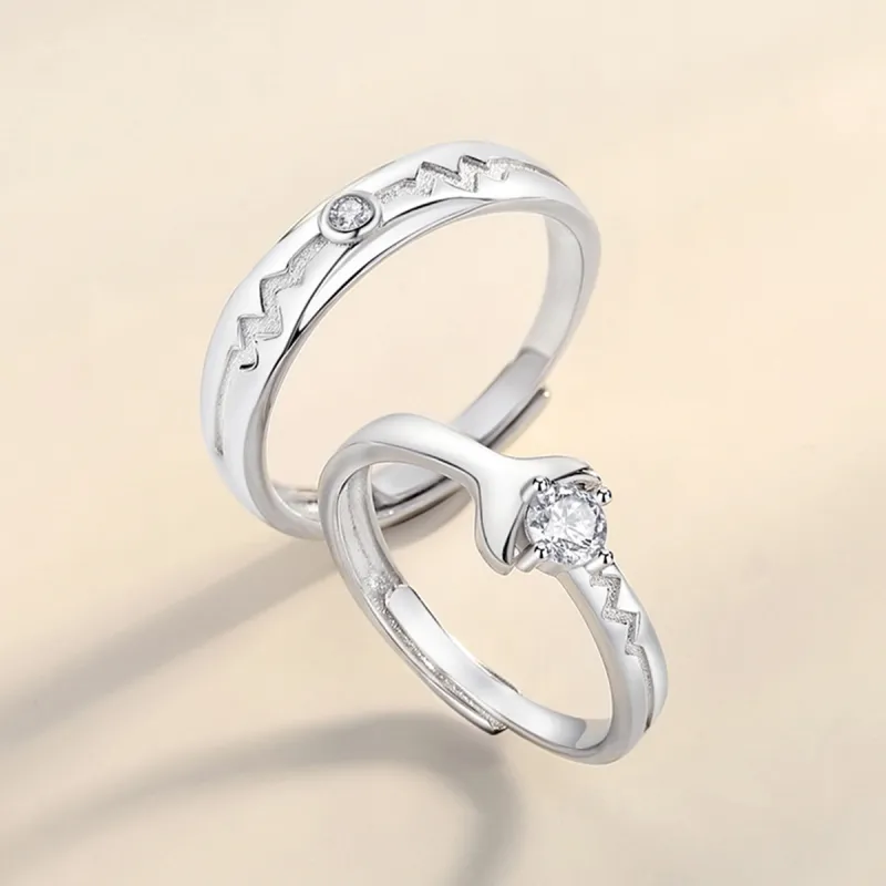 FBRUE 925 Sterling Silver Rings Unisex-2
