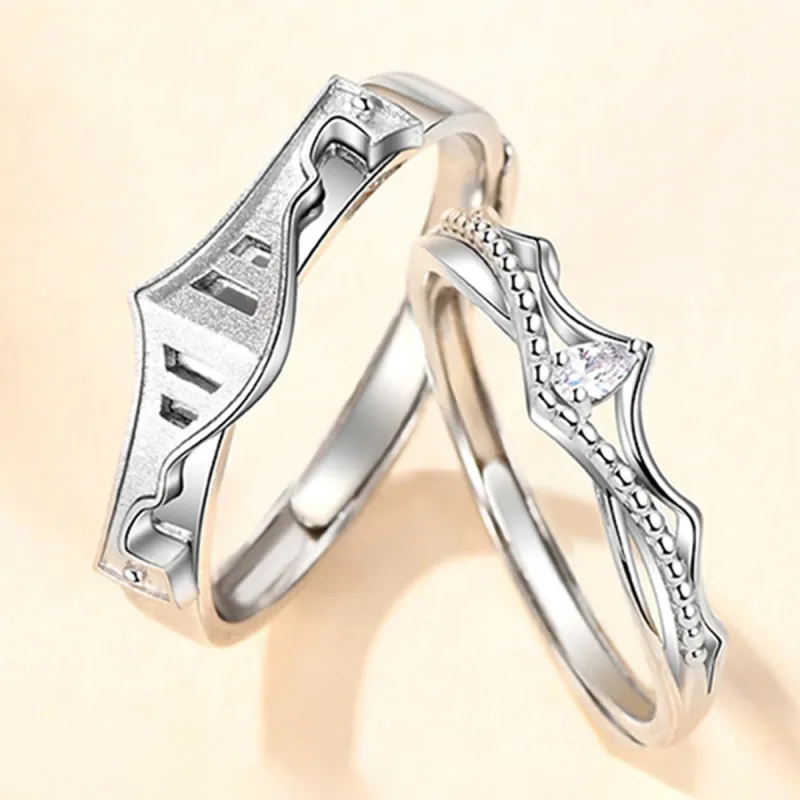 FBRUE 925 Sterling Silver Rings Unisex-7