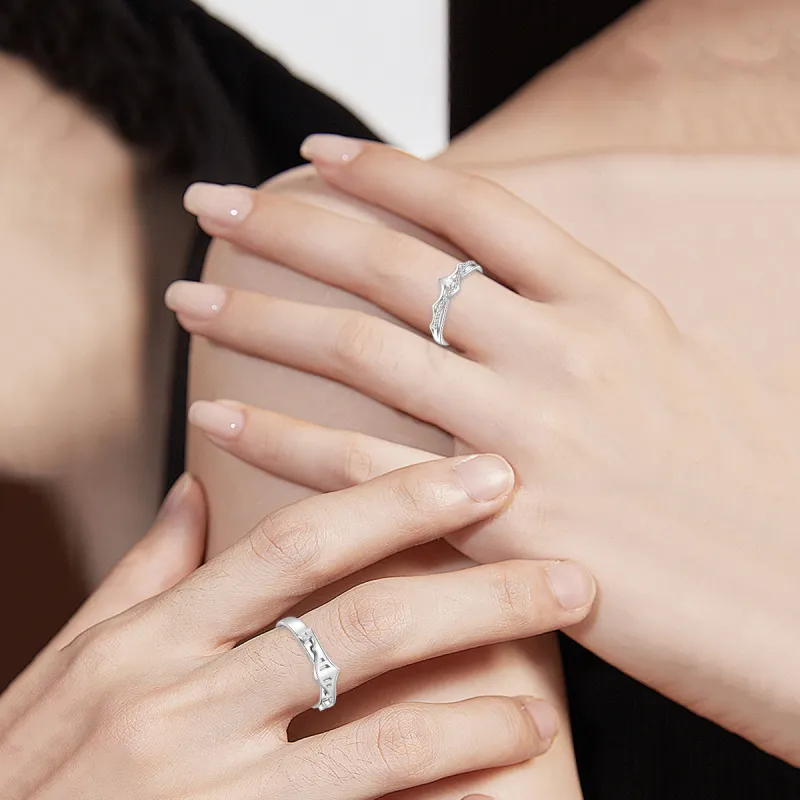 FBRUE 925 Sterling Silver Rings Unisex-6