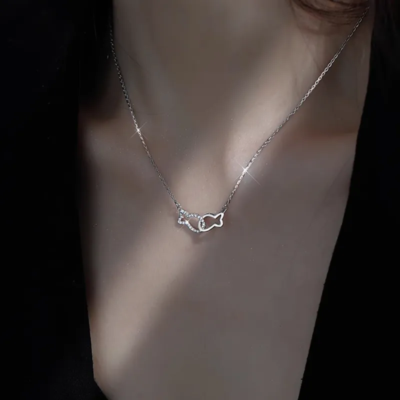 FBRUE S999 Fine Silver Sterling Silver Necklaces Women's-3