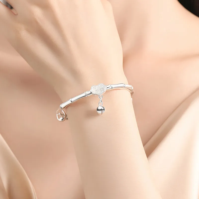 Danfu 999 Fine Silver Sterling Silver Bracelets Women's-2