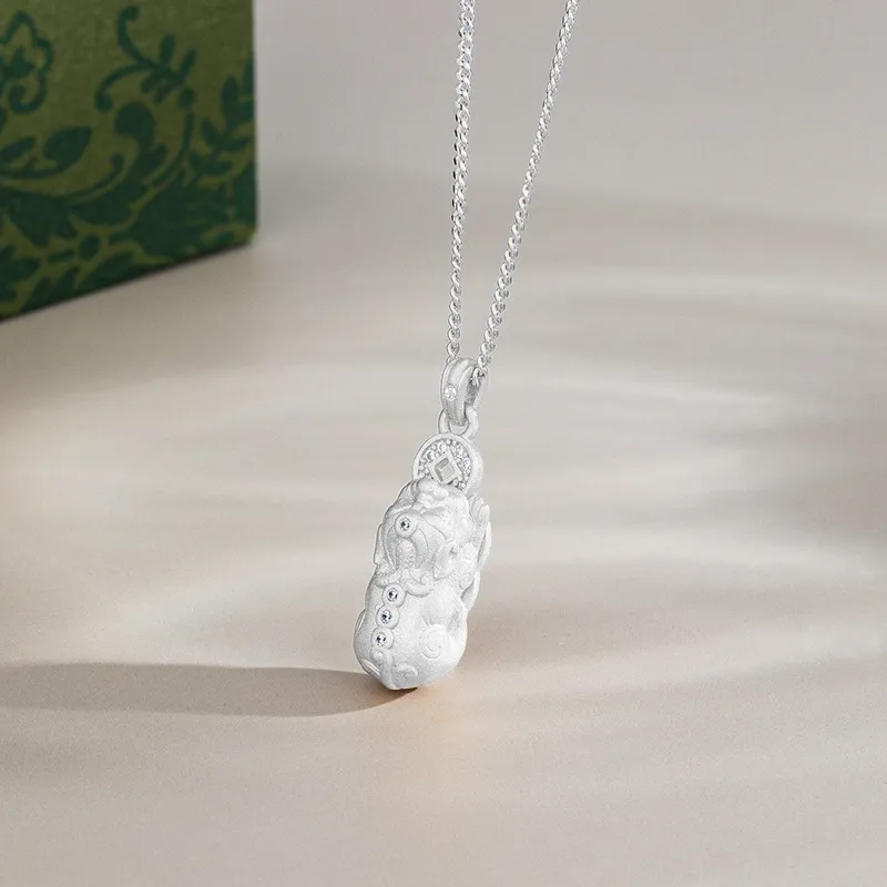 Danfu 925 Sterling Silver Necklaces Unisex-5
