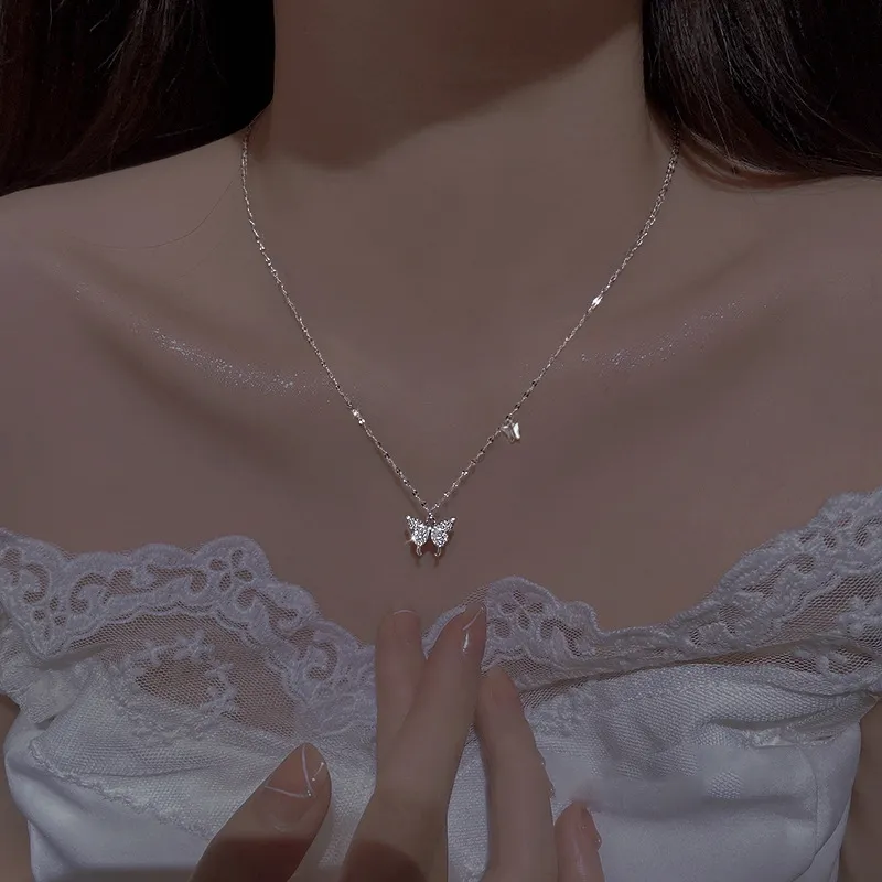 High Quality 999 Fine Silver Fashion Necklace Women's-3