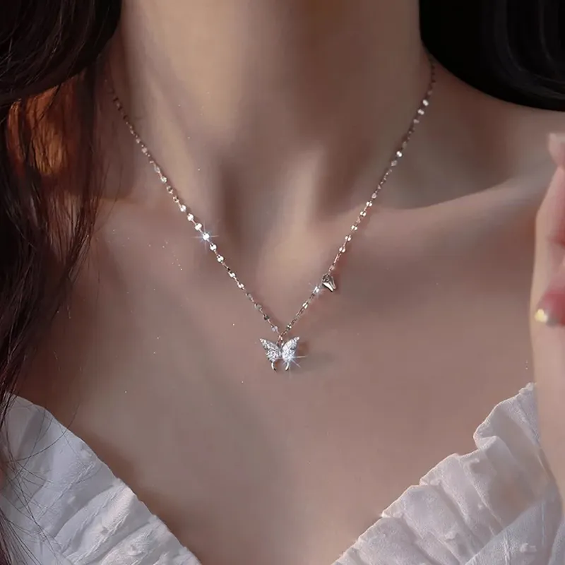 High Quality 999 Fine Silver Fashion Necklace Women's-2