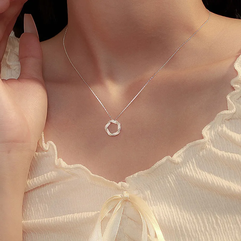 Danfu 999 Fine Silver Necklaces Unisex-3