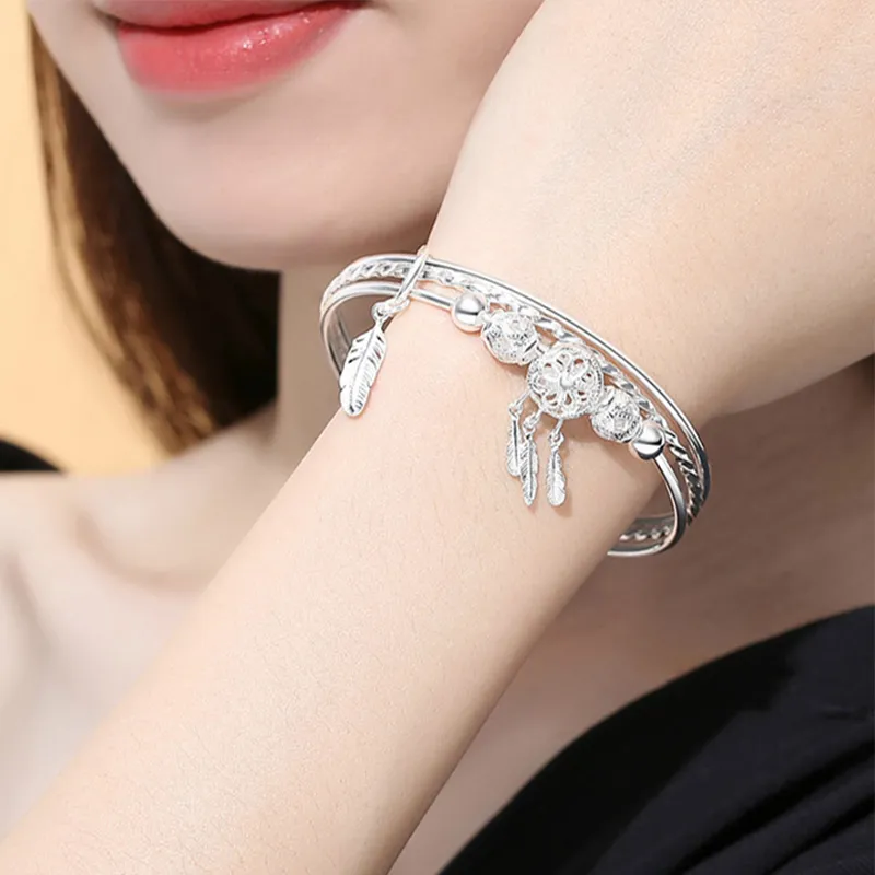 Danfu 999 Fine Silver Bangles Women's-1