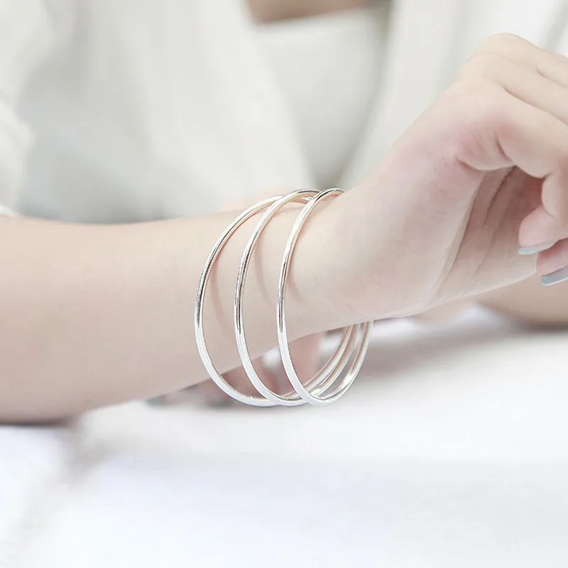 Danfu 999 Fine Silver Sterling Silver Bracelets Women's-3
