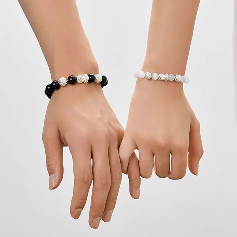 Danfu Glass Cat Eye Bracelets Unisex-3
