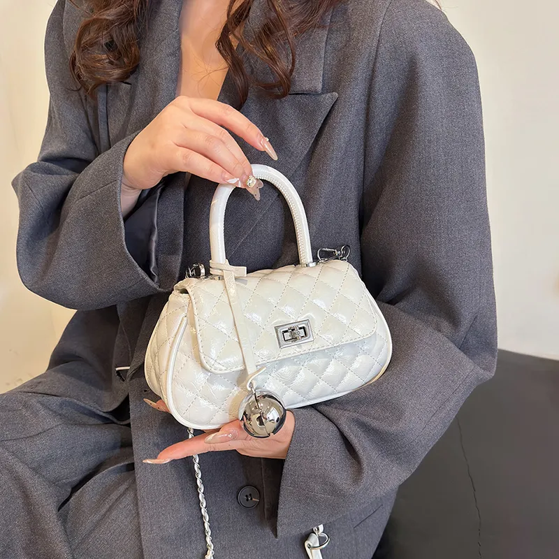 KARUISHA PU Crossbody Bag, One Shoulder Handbag Women's Dazzling Color Silver, Black, White-6